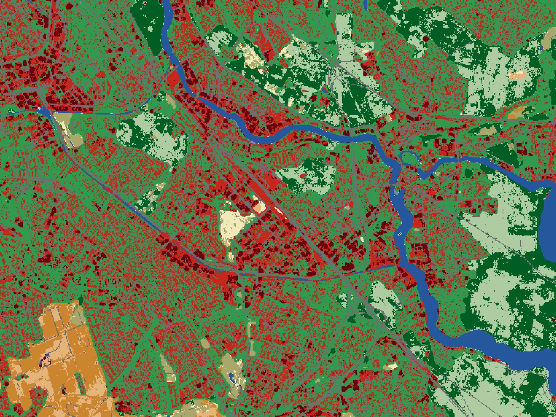 IO 3m land cover map of Berlin Germany