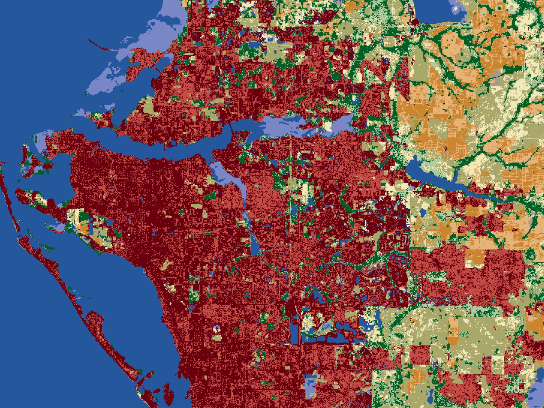 IO 10m land cover map of Bradenton, Florida