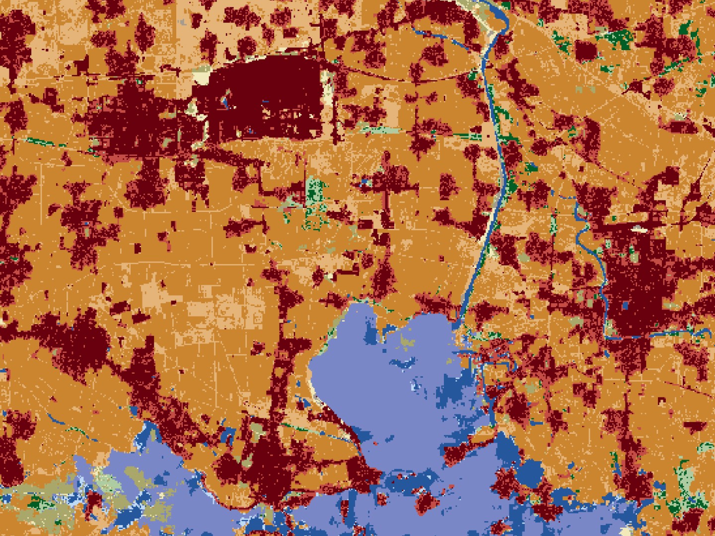 example of food and farming through the use of IOs land use land cover map